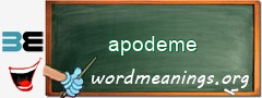 WordMeaning blackboard for apodeme